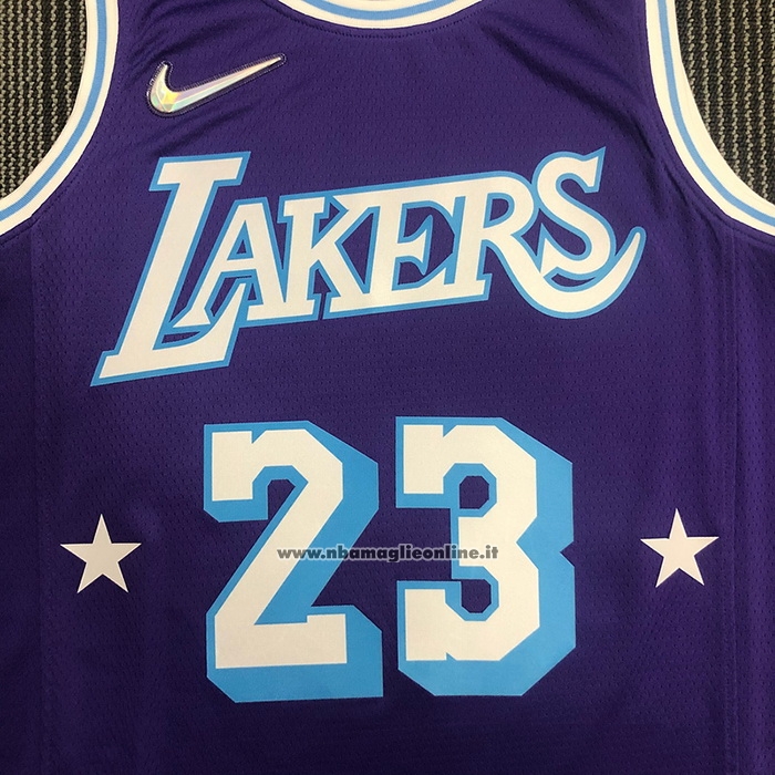 Maglia Los Angeles Lakers Kobe Bryant #23 Citta Edition 2021-22 Viola